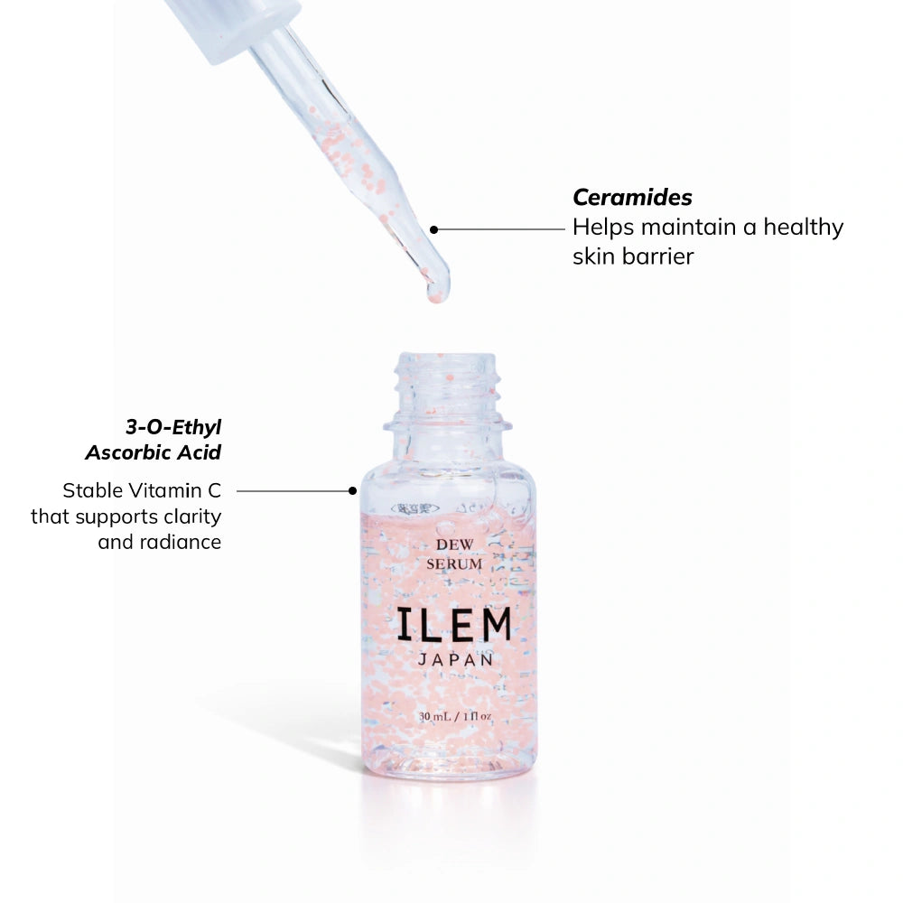 vitamin c serum for face with niacinamide ceramides and hyaluronic acid from ILEM JAPAN