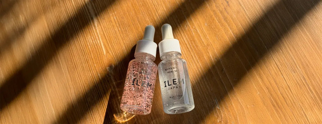 ILEM JAPAN capsule technology face serum for men  Dew Serum AM and Renewal Serum PM
