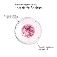 active ingredients capsule technology face serum beads pink capsules melt into skin for fresh feel from ILEM JAPAN 