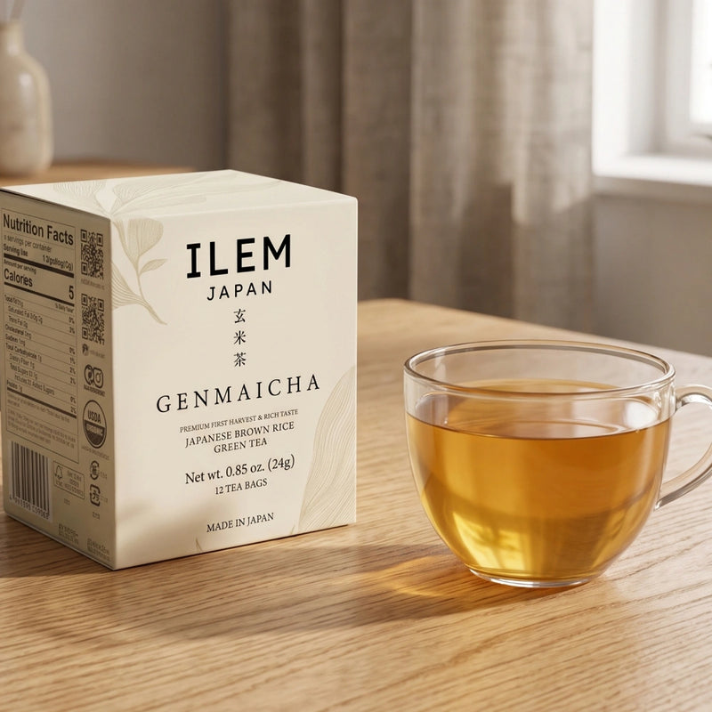 ILEM JAPAN Genmaicha Japanese Brown Rice Green Tea
