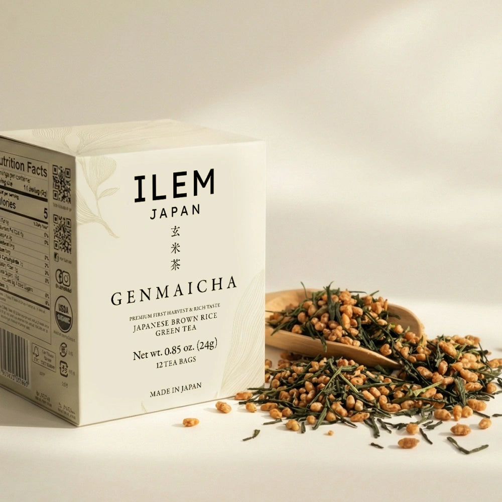 Genmaicha brown rice tea with smooth nutty taste