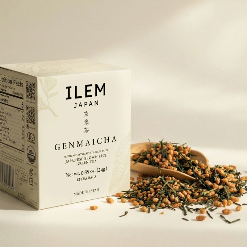 Genmaicha brown rice tea with smooth nutty taste