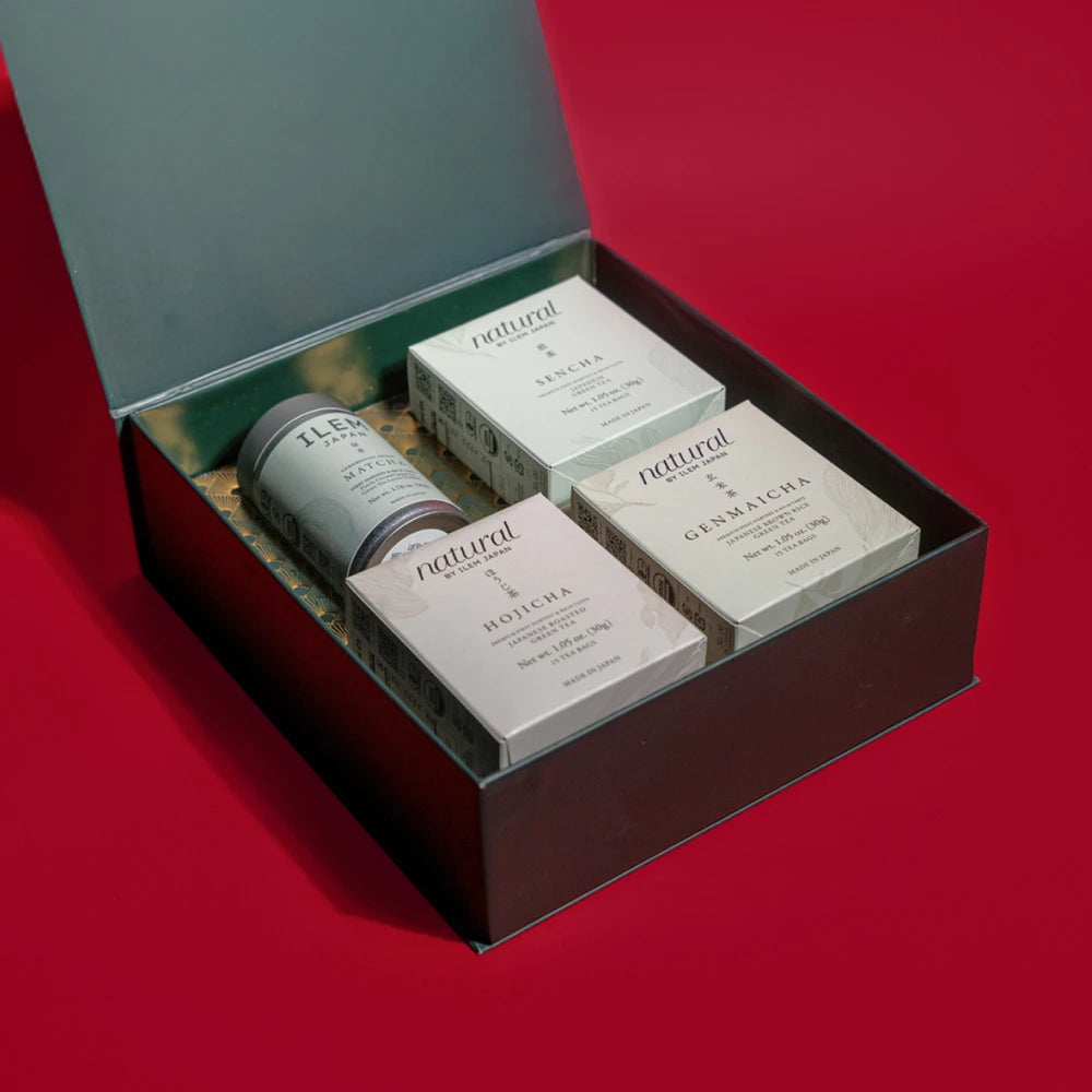 4-Blend Green Tea Japanese Gift Box Set | ILEM JAPAN 4-Blend Green Tea Japanese Gift Box Set | ILEM JAPAN