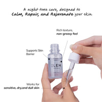 renewal serum texture with melting blue capsules peptides serum for sensitive skin